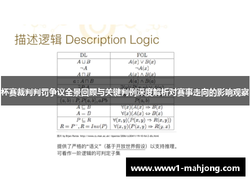 杯赛裁判判罚争议全景回顾与关键判例深度解析对赛事走向的影响观察