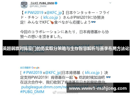 英超弱旅对阵豪门的务实取分策略与生存智慧解析与赛季布局方法论